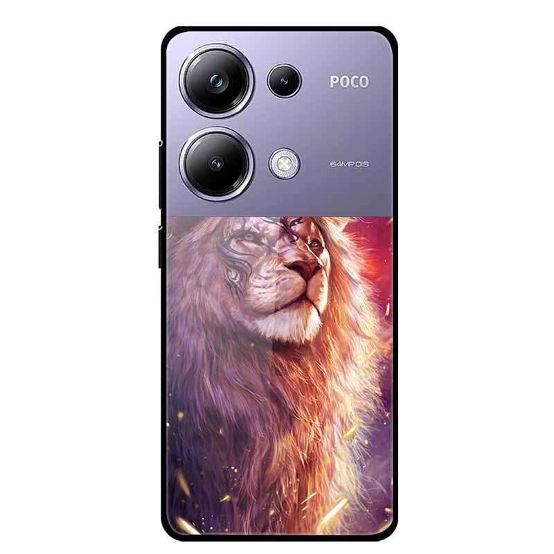 Colorful Aesthetic Tempered Glass Phone Case for Redmi 12 5G & POCO M6 PRO