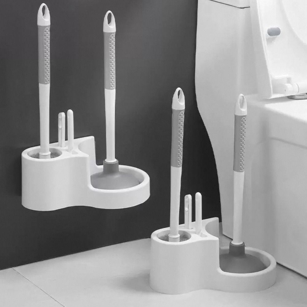 Long Handle Toilet Plunger Wall Mounted Toilet Bowl Brush Toilet Brush Holder  Toilet Washing