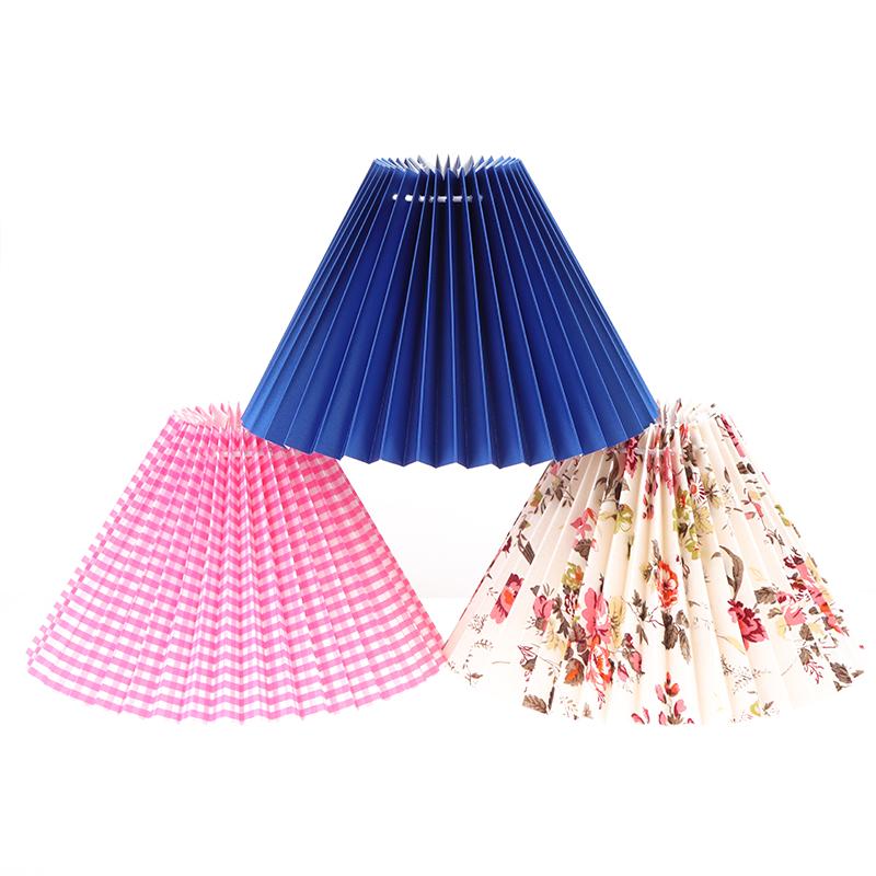 1 stk Takdekor Stoff Plissert Lampeskjerm Moderne Vaskbart Bordlampe Trekk DIY Retro Lysekrone Stofftrekk Stue Spisestue