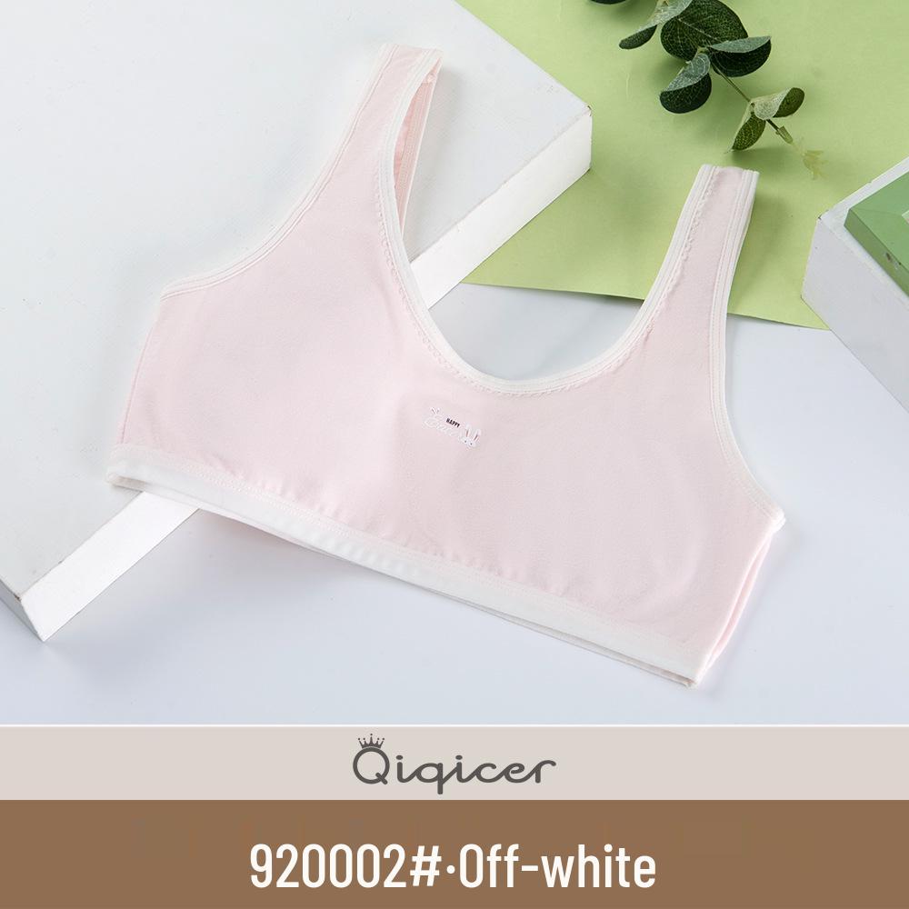 

Pure Cotton Fixed Cup Anti-Exposure Girls Bra - Breathable Student Tank Top Lingerie 85A светло-розовый