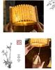 Zaomo Fan-shaped Book Light: Ancient Style Calligraphy & Painting DIY Glass Bead Lamp for Desktop Ornament