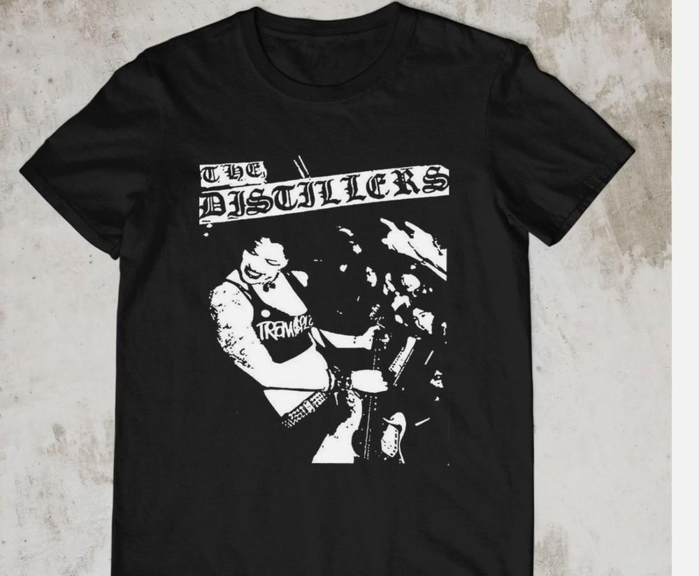 Rare The Distillers Short Sleeve Cotton Black All Size Shirt