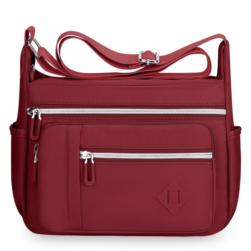 Womens Nylon Urban Crossbody Bag With Zipper Pocket For Daily Use