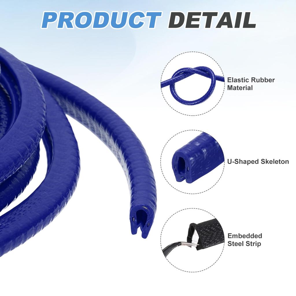 Protetor de Borda de Borracha PATIKIL, 32,8' x 5/16" x 15/64"