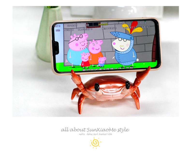 Multifunctional Bedside Desk Crab Phone Holder with Bluetooth Speaker