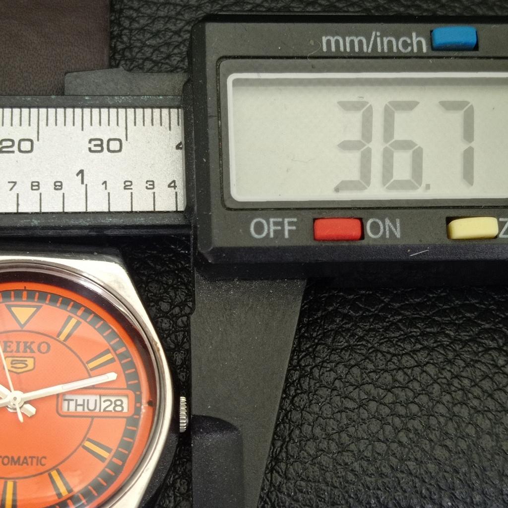 VINTAGE SEIKO 5 AUTOMATIC JAPAN 6309A MENS ORANGE COLOR DIAL WATCH a702737-1 R210-a702737