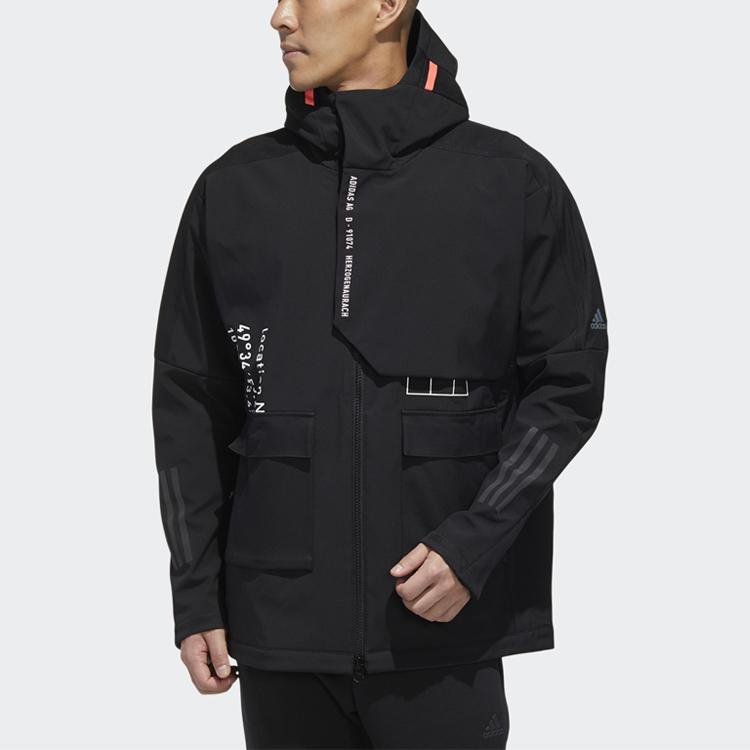 Adidas M Tech Pánská bunda s kapucí na zip Svrchní oděv Černá FU6569