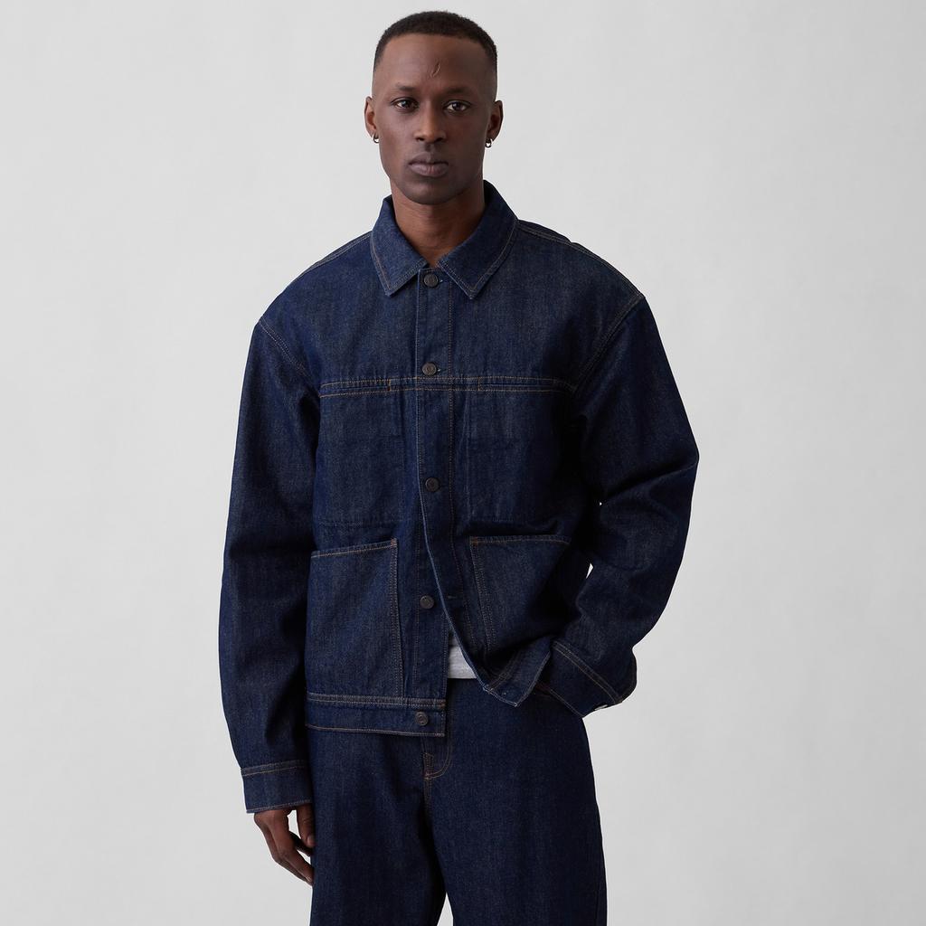 GAP Cotton Washed Casual Shirt Jacket Denim Jacket Men jackets 873620