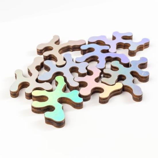 GEMTURT Holographic Impossible Puzzle - 300 Piece Wooden Jigsaw Puzzle, the Hardest Puzzle Ever [Used]
