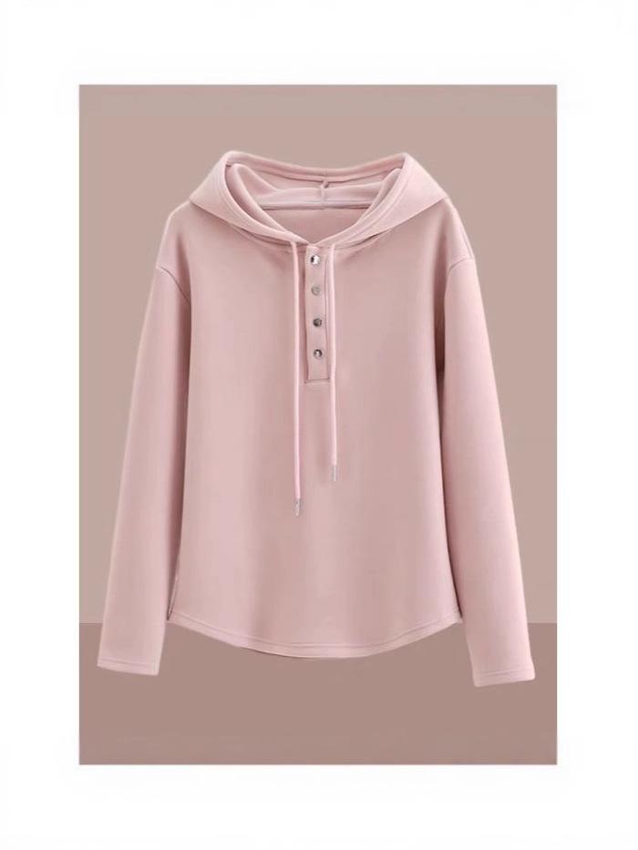 2025 Podzimní dámská mikina s kapucí z německého sametu—Stylový krátký top s dlouhým rukávem