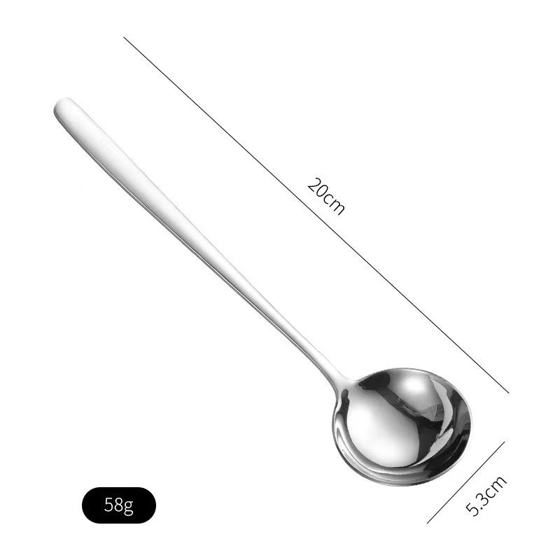 316 Stainless Steel Long Handle Spoon - Deepened, Thickened, for Household Use: Dessert, Teaspoon, Soup, and Stirring.