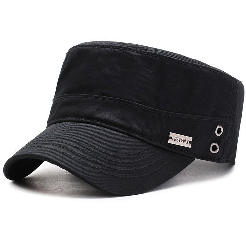 "Men's Korean Military Cap: Breathable, Casual, Unisex Flat Cap for All Seasons"