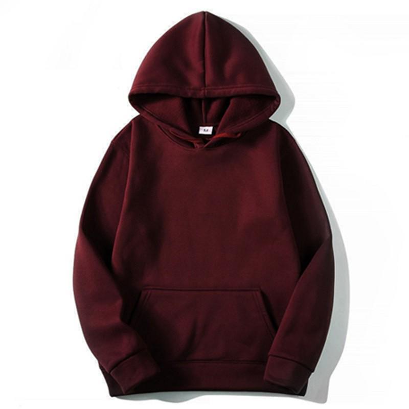 Unisex Trendy Hooded Fleece Sweatshirt: Solid Color, Loose Fit, Casual Style