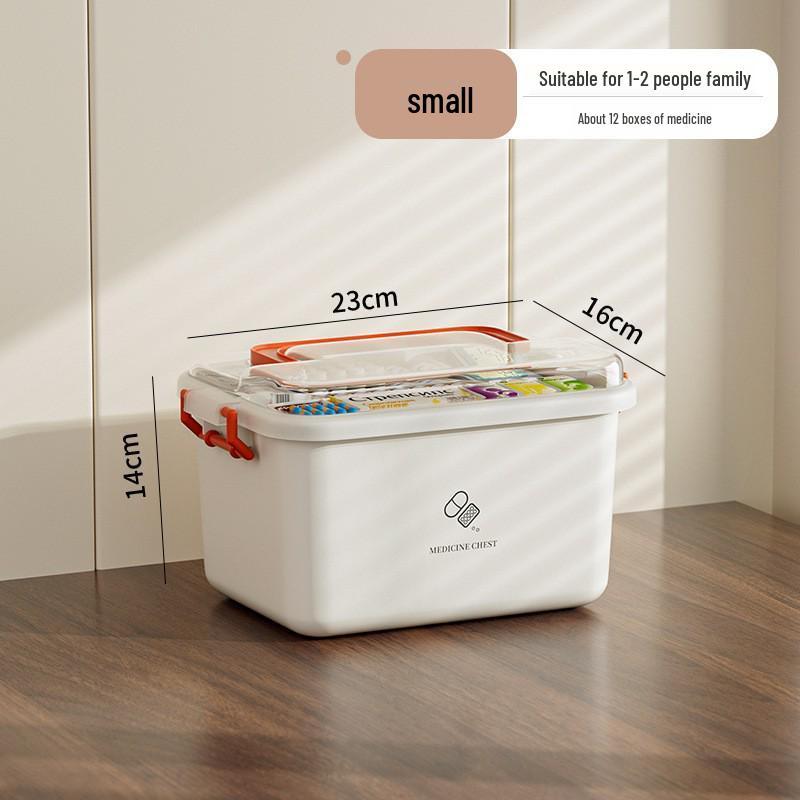 Multi-Layer Family Medicine Storage Box - Extra Large Capacity for Children's and First Aid Medicines