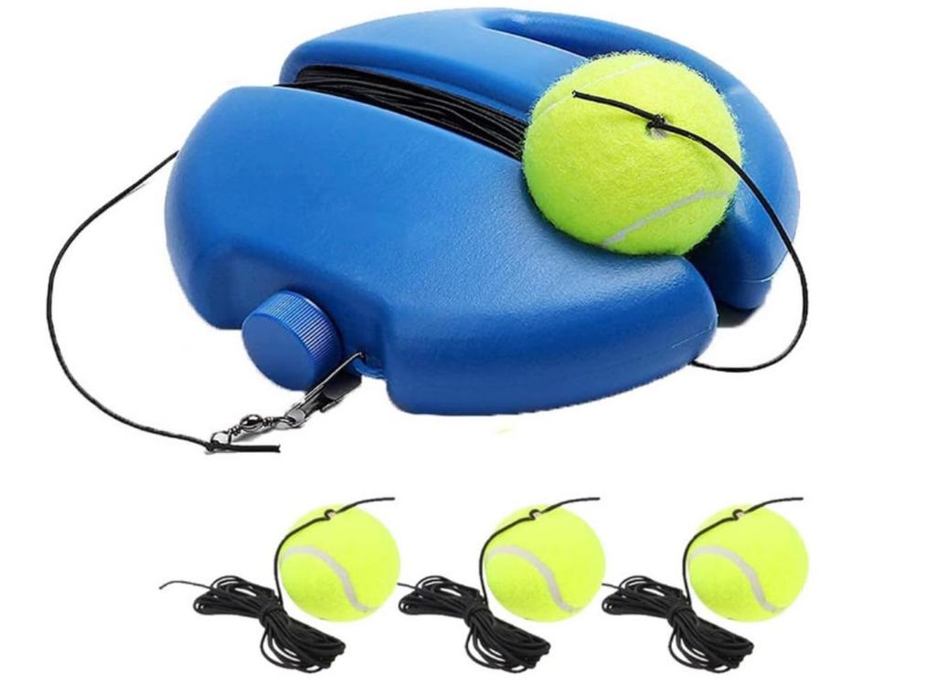 Tennis Trainer Solo Practice Device with Elastic Rope for Beginners