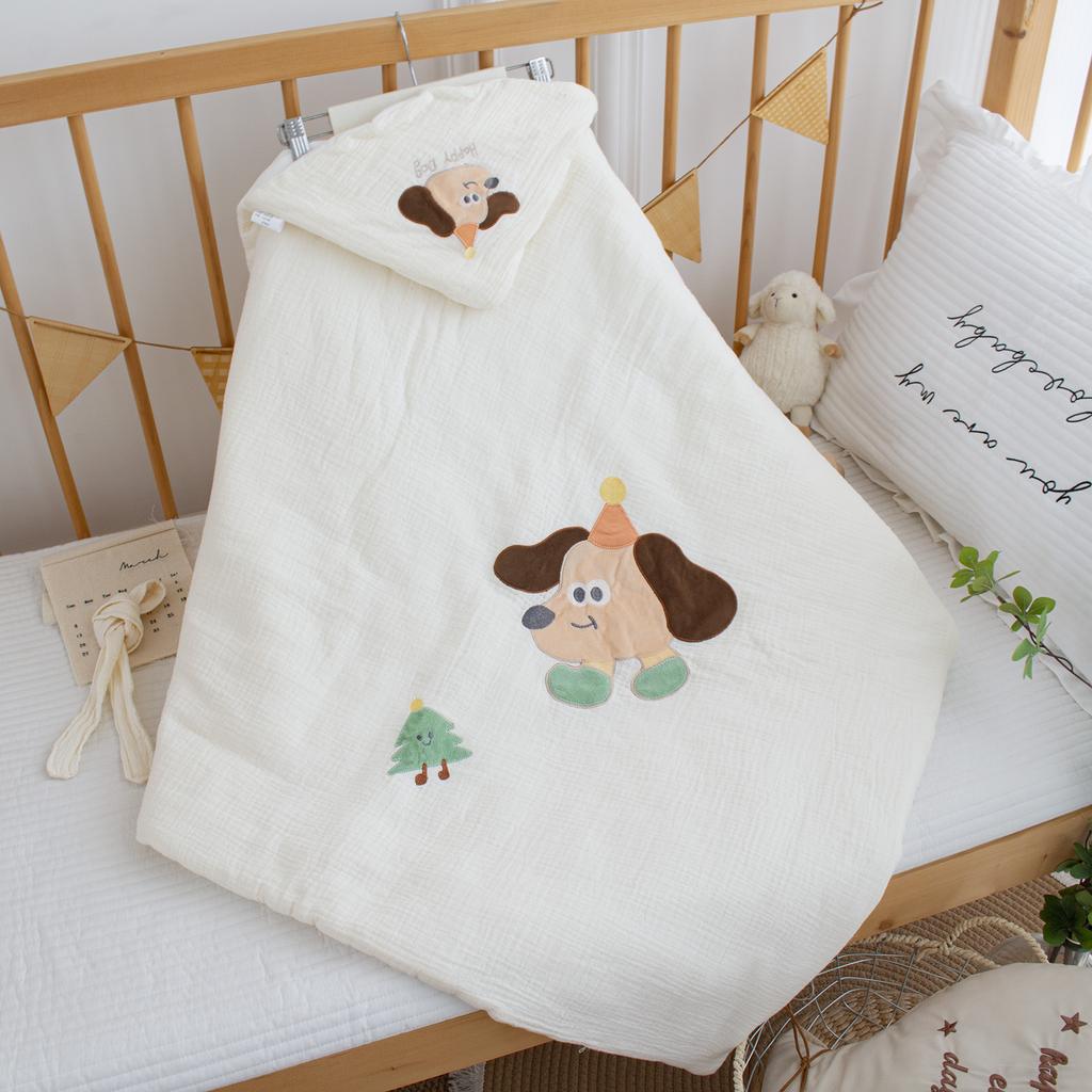 Neugeborenen Babydecke Baumwoll Gaze Entbindungsraum Wickeldecke Bestickte Decke Neugeborenen Babydecke Universell für Alle Jahreszeiten