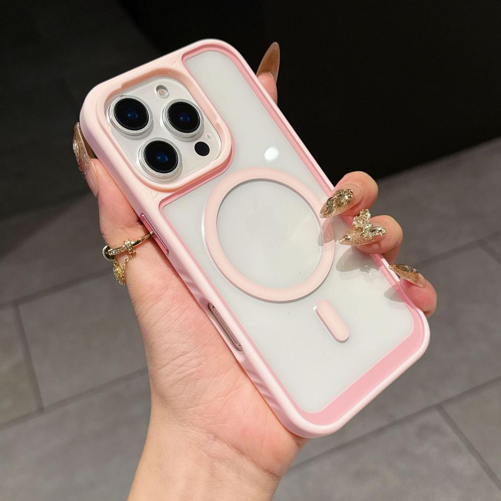 Cool Magnetic Suction Is Suitable for IPhone 17 Phone Cases  Apple 16 Metal Buttons 15 ProMax Full Package PC Protective Cases