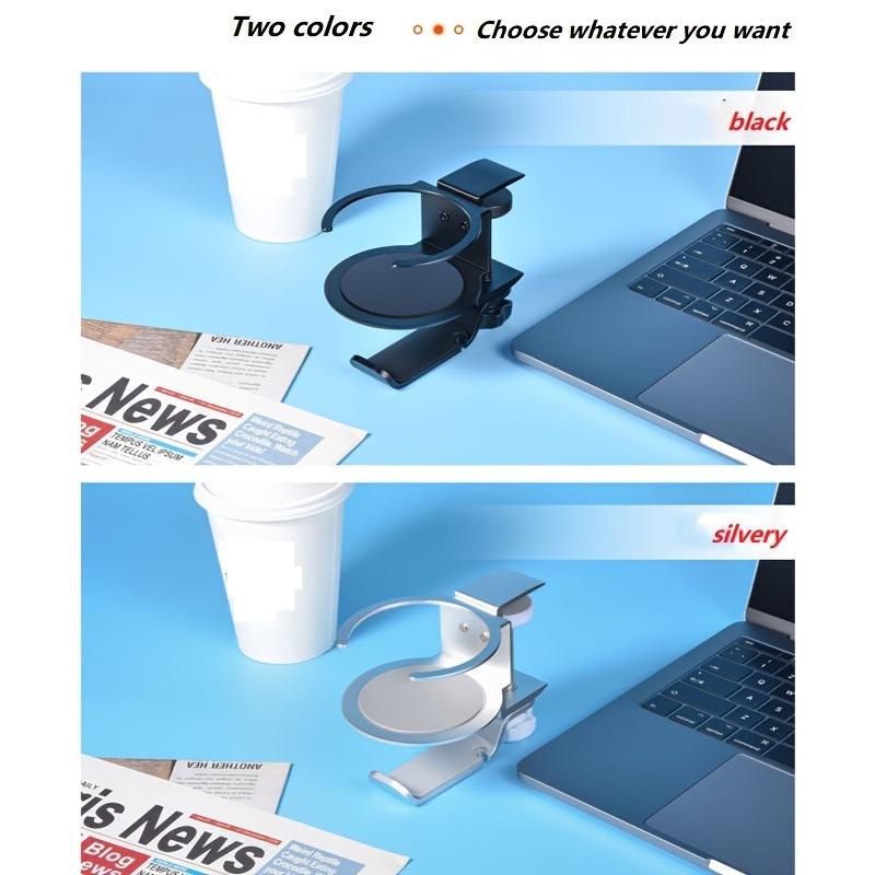 1 Peça Suporte para Caneca de Ferro sem Furo Borda da Mesa Rotação 360 Graus Suporte para Fones de Ouvido Suporte para Copo de Água