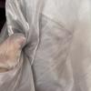 Pearl-like transparent lightweight smooth organza fabric suitable for wedding dresses formal gowns and designer clothing fabrics