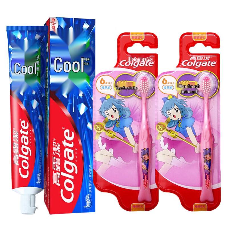 Colgate Ice Mint Toothpaste with Kids Toothbrushes