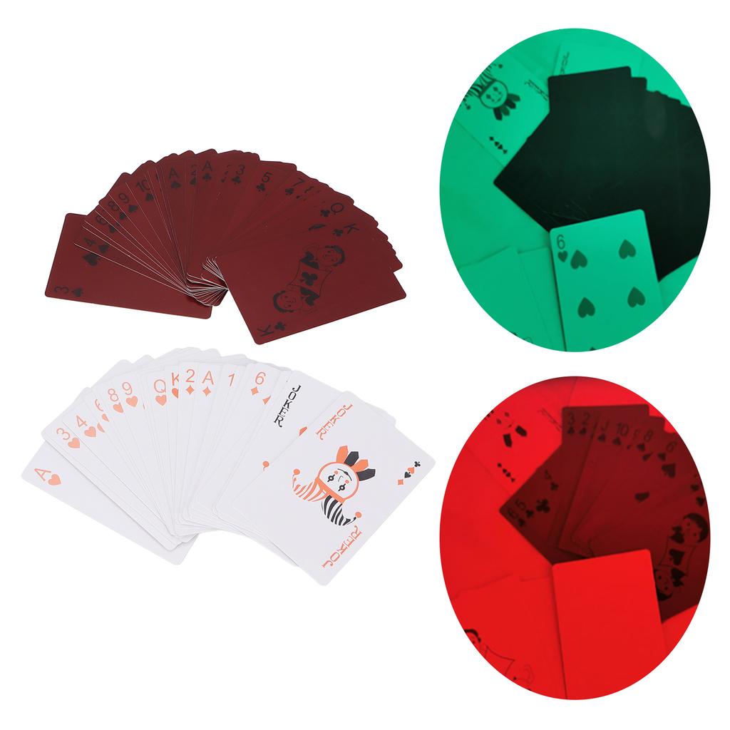 54pcs Colorblind Correction Poker Card Interesting Red Green Color Paper Material Playing Cards for Amblyopia Training