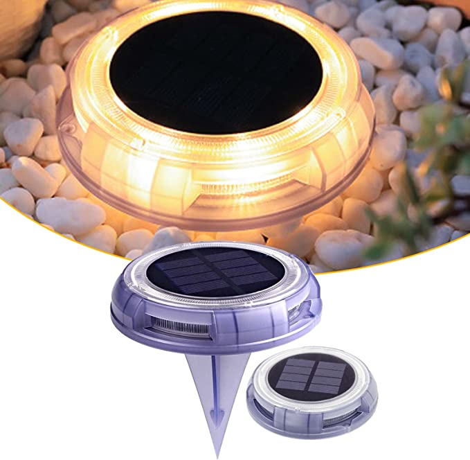 Outdoor IP67 Waterproof High Efficiency Solar LED Deck Light Motion Sensor 8PCS LEDs 2-3 Nights Lighting Road Steps Ni-MH