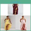 Satin Off Shoulder Irregular Ruffle Dress With Slit For Party Evening Wear