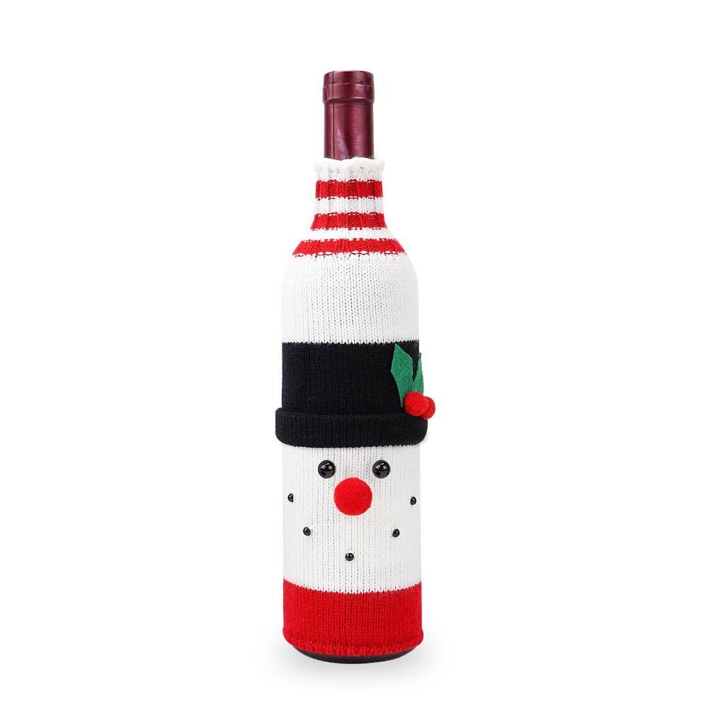 Santa Clause Wine Bottle Decorative Case Cloth Wine Bottle Accessories  Table