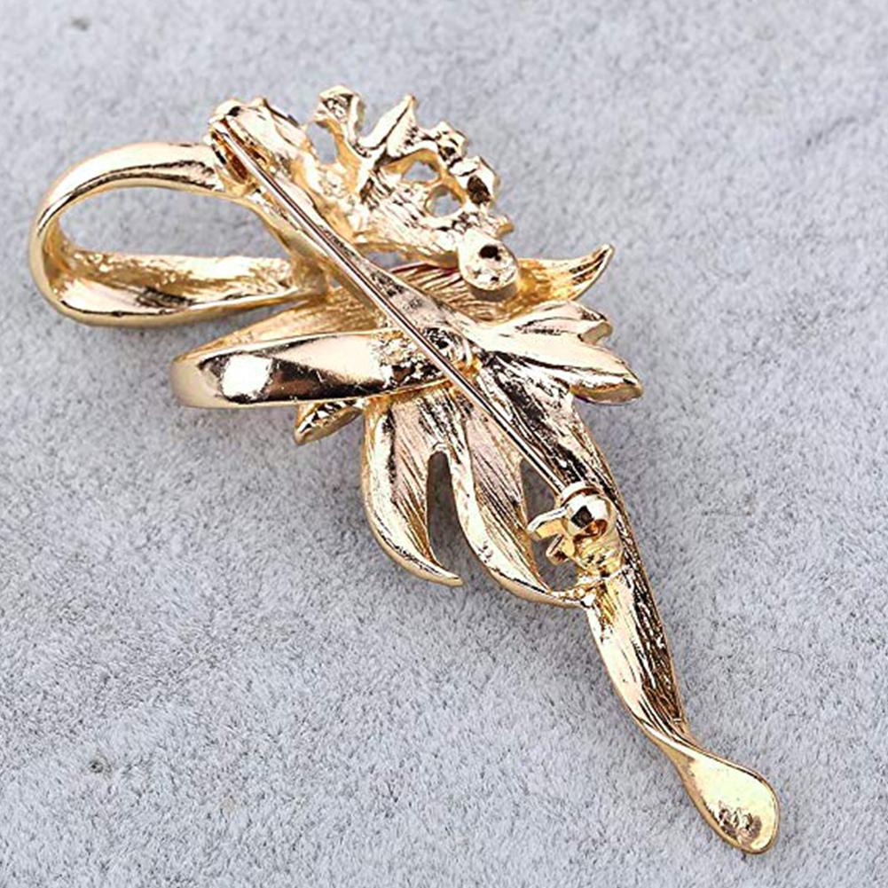 Pin Flower Shape Decor Gift Women Rhinestone   Shawl Clip