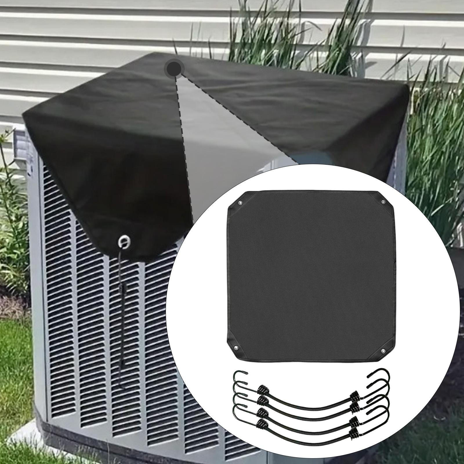 Air Conditioner Cover Mesh AC Unit with Cord Oxford Cloth for Home Backyard 66cmx66cm