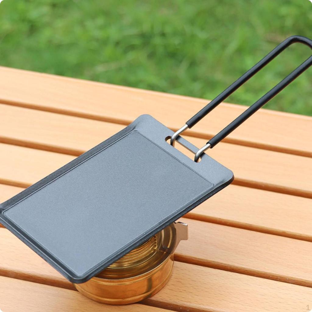 Mini Barbecue Plate Raised Rectangular Grill Loop Handle Toasted Dairy Pan