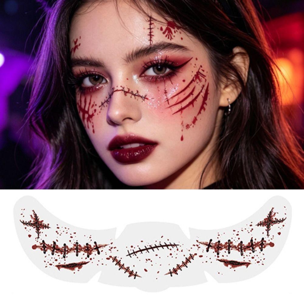 Water Transfer Printing Face Sticker Freckles Simulated Halloween Makeup Sticker  Stage Prop