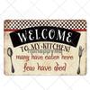 Segno di Latta Metallico Vintage per Cucina Poster Retrò Piatto per Cibo Pub Bar Cucina Sala da Pranzo Decorazione Murale Decorazione per la Casa 20*30cm