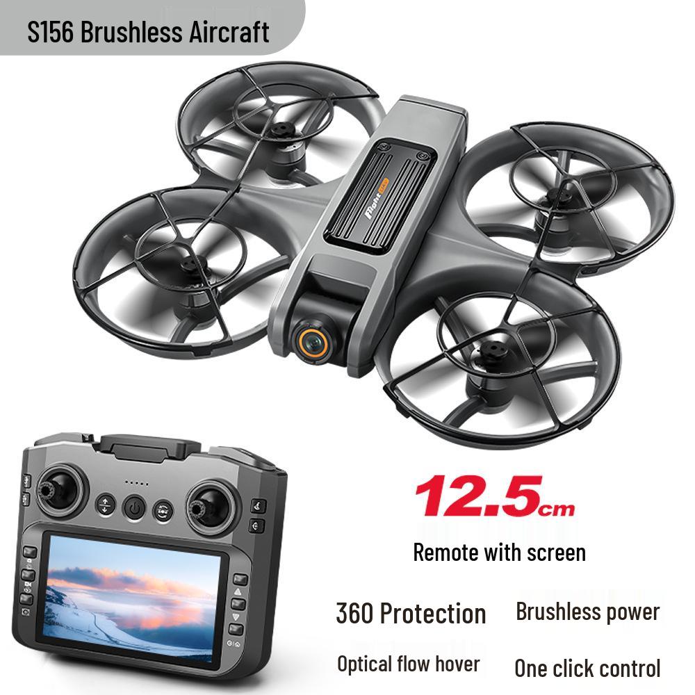 S156 Brushless FPV Racing Drone with Screen: High-Definition Aerial Photography, Four-Axis Design, Optical Flow Positioning