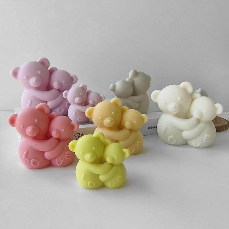 Hugging Bear Silicone Mold DIY Crafts Mold Scented Candle Mold DIY Table Ornament Mould Epoxy Resin Mold Nonstick