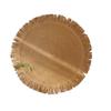 38cm Round Braided Placemat Fringe Paper Table Mat Hand Woven Non-slip Insulation Place Mat Tea Cup Pad Dining Table Decoration