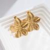 RAKOL Trendy 316L Stainless Steel Butterfly Stud Earring Charm 18K Gold Plated High Quality Statement Waterproof Jewelry Gift
