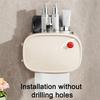 Tissue Box Top Storage Waterproof Tissue Holder No Wall Damage Easy Stick Creamy Style Universal Paper Towels for Bathroom