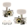6Pcs Replacement Guitar Strings Button 3L+3R - 1:14 Gear Ratio Tuning Keys, Double Hole Design with Washers & Screws Included
