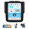 Compatible with Dodge Ram 12-18, Qualcomm navigation, integrated panoramic reverse camera, and CarPlay support.