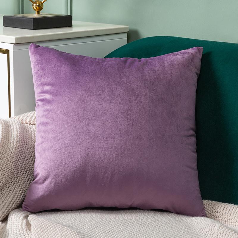 Solid Color Velvet Pillow Sofa Cushion Cover Office Bedside Plush Cushion Cover Dutch Velvet Pillow Cover