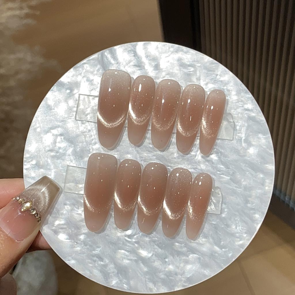 Handmade Daily Versatile Simple Style Ice-transparent Smile Cat Eye Yuedong Removable Wearable Armor