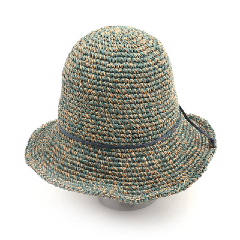 

Straw Hat - Crochet Small Brim Mix H417 Beige Brown/Free Size