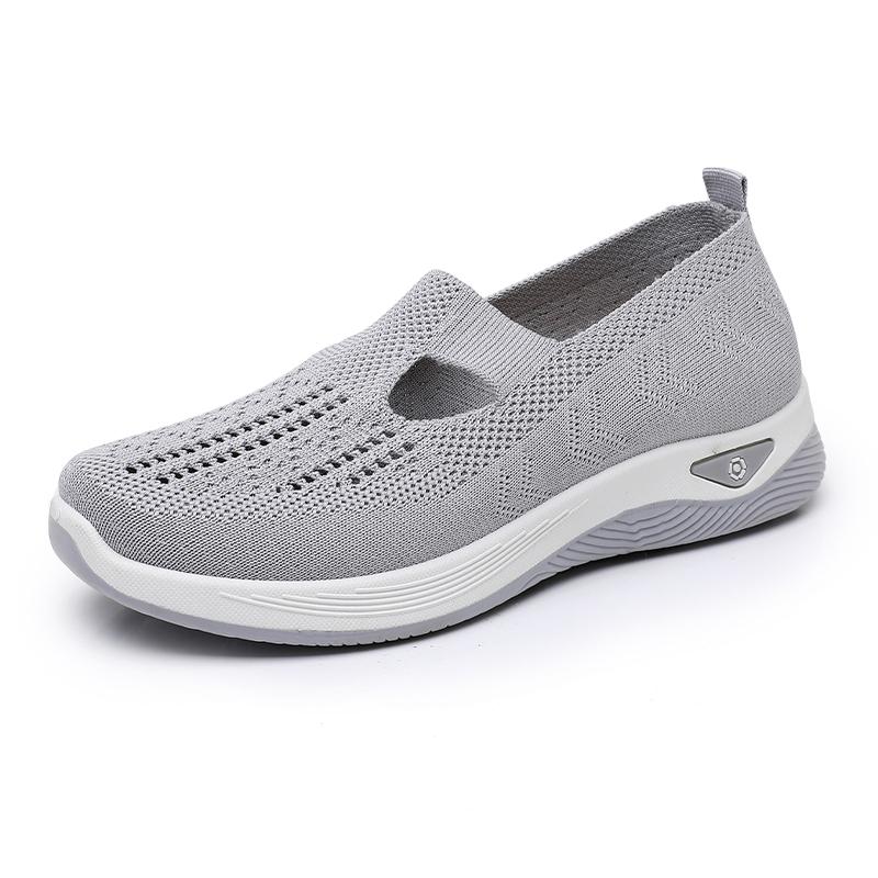 Women Breathable Walking Shoes Non-slip Soft Sole Shoe For Elderly Summer Casual Lightweight Shoes Middle-aged Female Flat Shoes