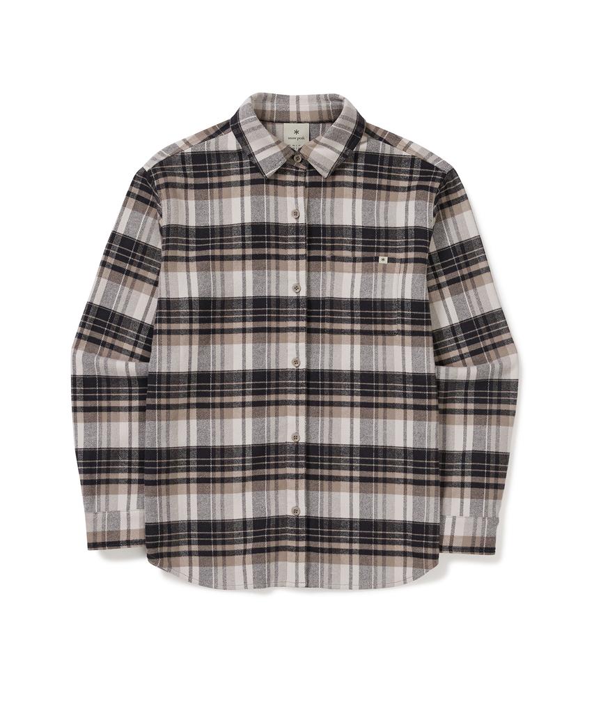 SNOWPEAK APPAREL Recycled Women'S Check Shirt (S24Fwfsh03) Cocoa