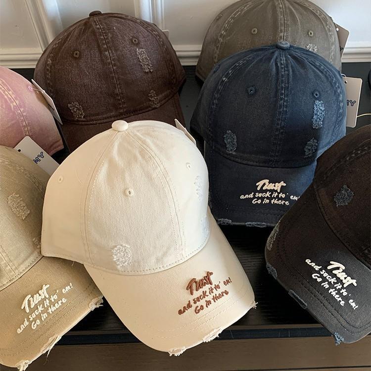 Cotton Baseball Cap With Embroidered Letters For Casual Outdoor And Sports Use