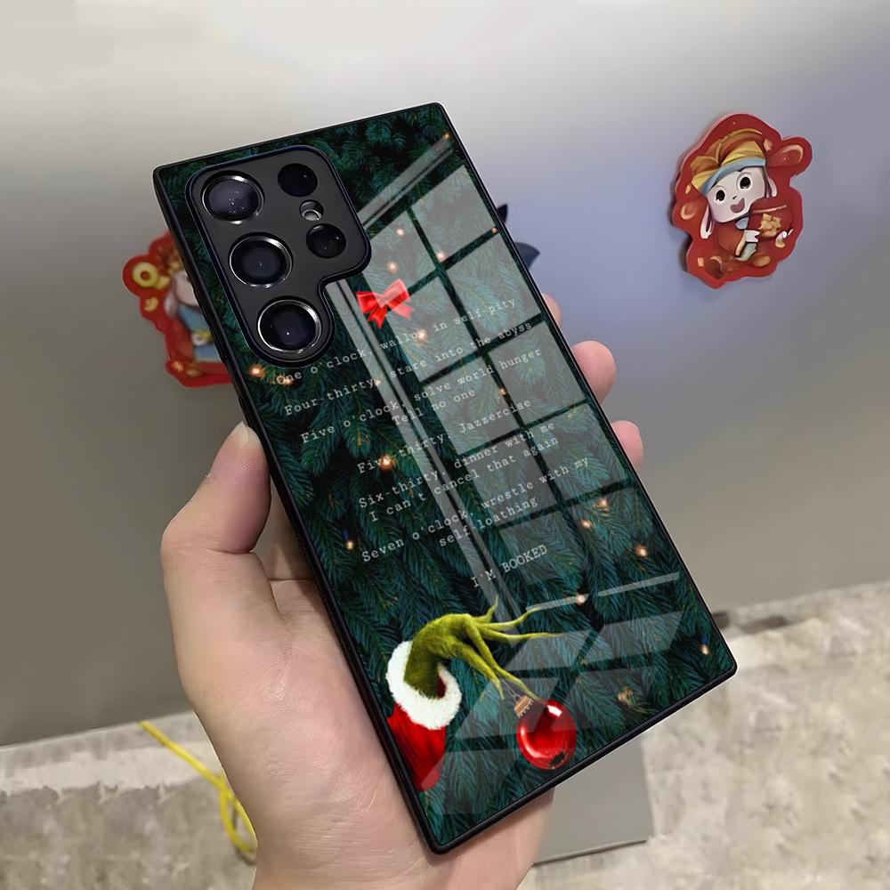 Merry Christmas Phone Case For Samsung S25 S24 Ultra S23 S22 S20 Fe S21 Plus A54 A34 A24 A53 A13 A16 Glass Cover