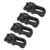4Pcs L Track Double Stud Tie Down Fitting Carbon Steel L Track Rail Double Stud Fitting for Truck Bed Trailer Cargo