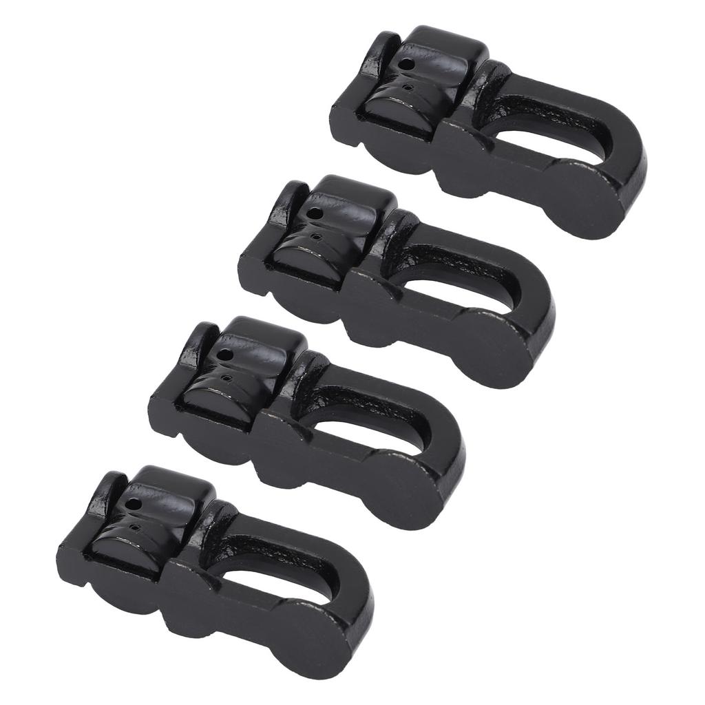 4Pcs L Track Double Stud Tie Down Fitting Carbon Steel L Track Rail Double Stud Fitting for Truck Bed Trailer Cargo