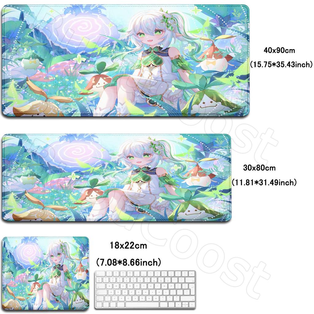 HD Printing Genshin Impact Mousepad Kawaii Anime Game Nahida Desk Mat Laptop Gaming Mouse Pad XXL 180x220mm 900x400mm Mousepads